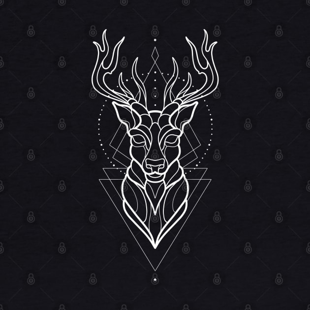 Linework deer design by Smurnov